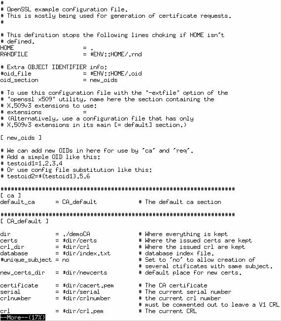 openssl configuration